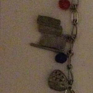 Silver Charm Bracelet with Colorful Accents